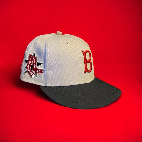 7 1/4 - Boston Red Sox Fitted Hat - Kennedy Stone Navy Ripstop STYLL Mens Unisex - Picture 2 of 9